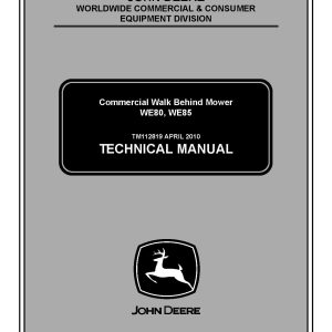 John Deere WE80 WE85 Commercial Walk Behind Mowers Technical Manual TM112819 (1)