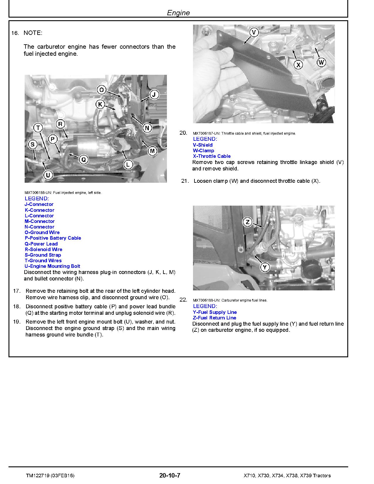 John Deere X710 X730 X734 X738 X739 Lawn Tractors Technical Manual TM122719 (2)