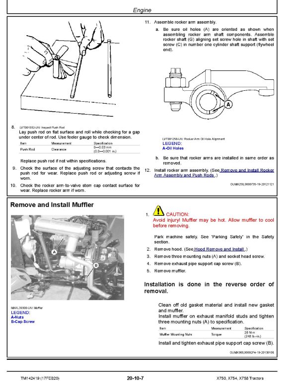 John Deere X750 X754 X758 Lawn Tractors Technical Manual Tm142419 (2)
