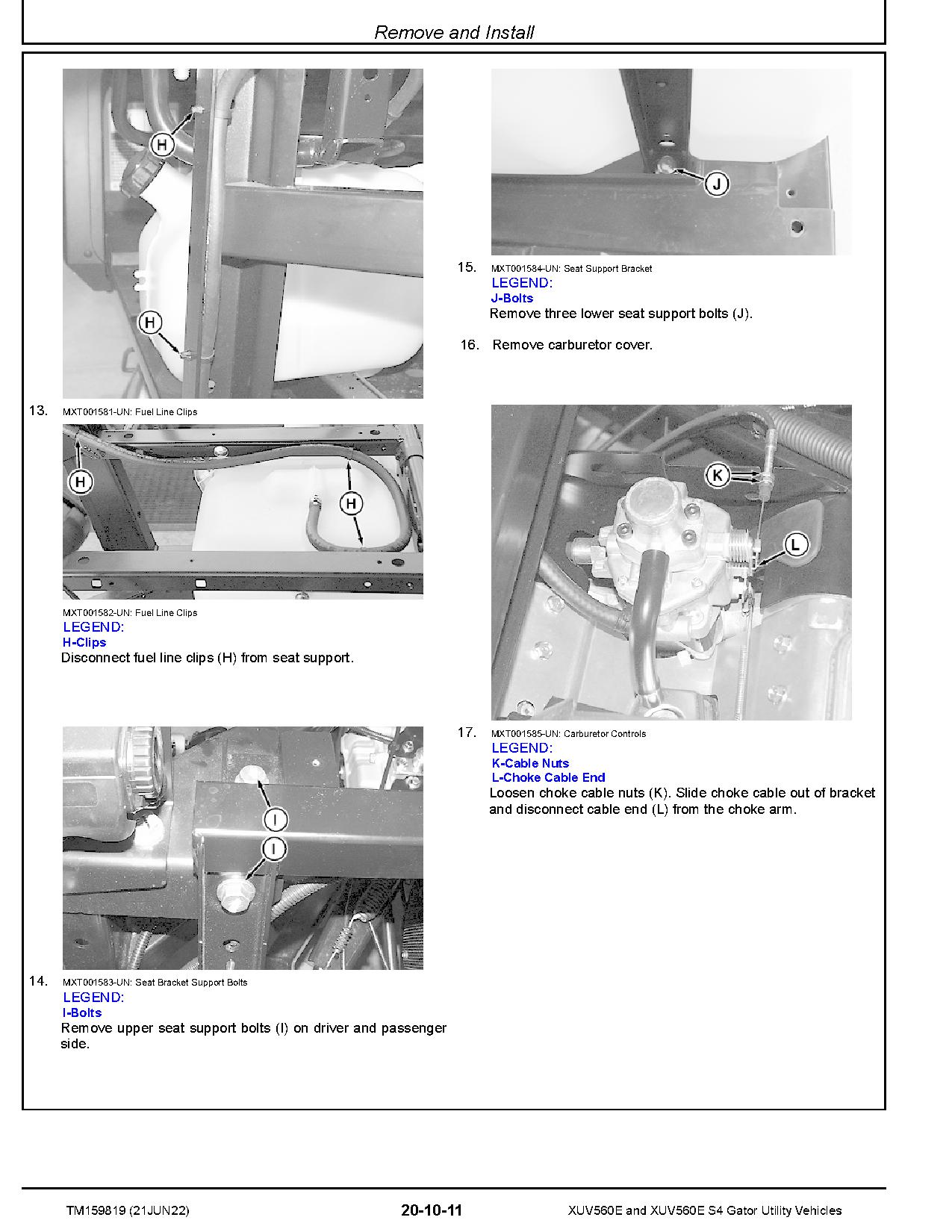 John Deere XUV560E XUV560E S4 Gator Utility Vehicles Technical Manual TM159819 (2)