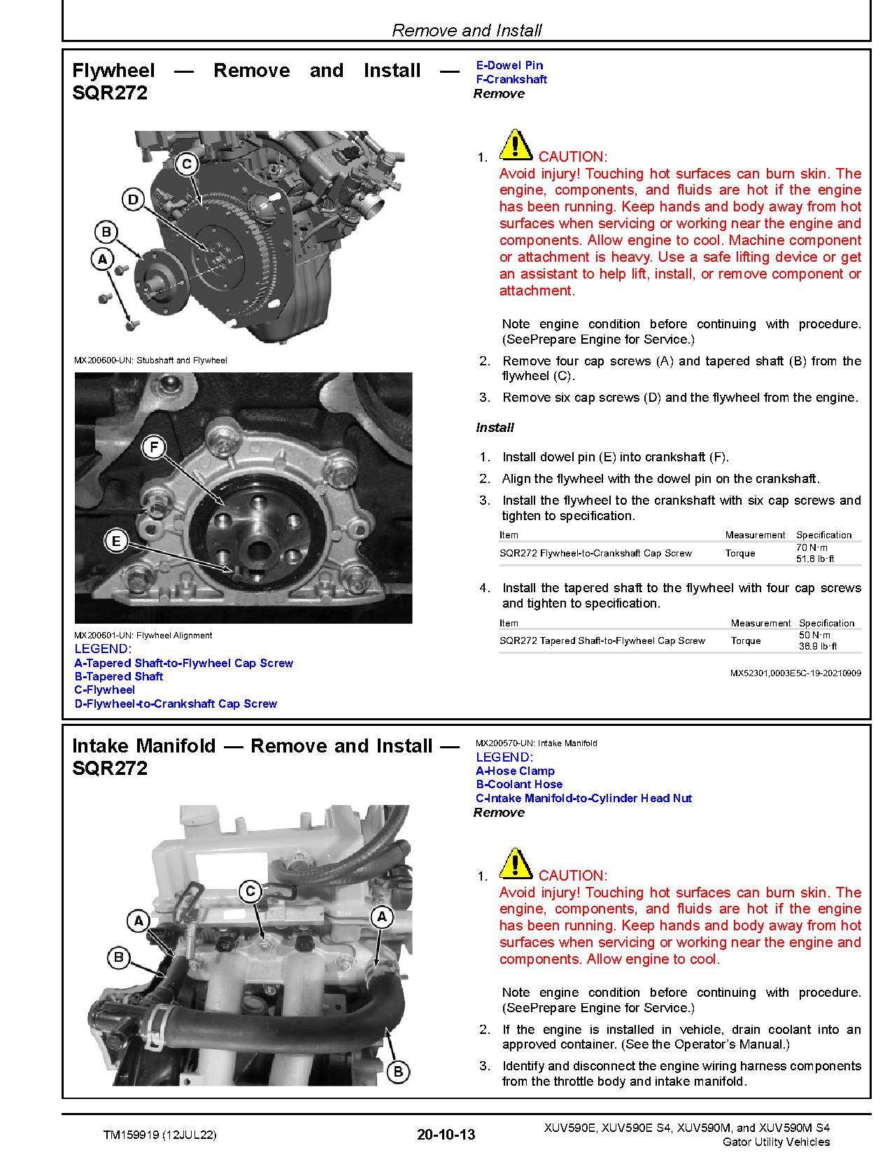 John Deere XUV590E XUV590E S4 XUV590M XUV590M S4 Gator Utility Vehicles Technical Manual TM159919 (2)