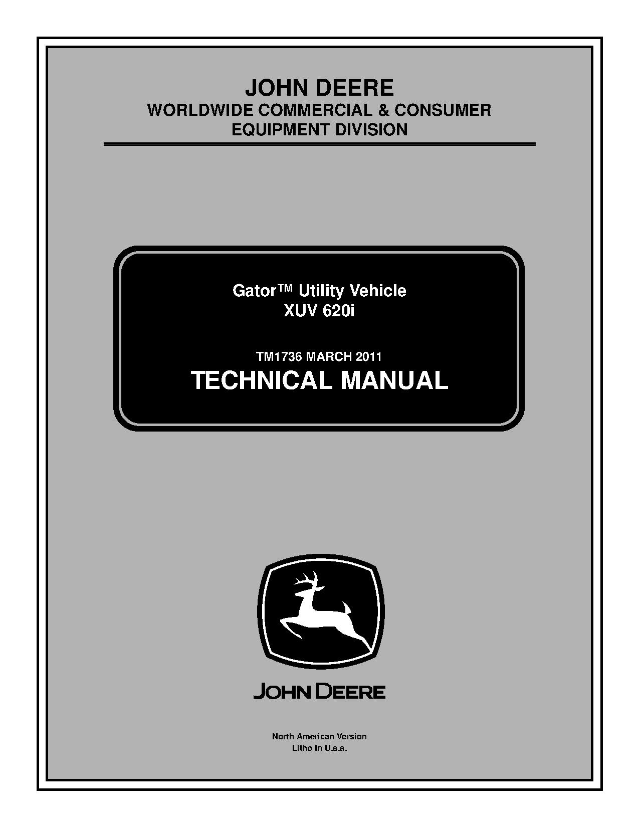 John Deere XUV620i Gator Utility Vehicles Technical Manual TM1736 (1)