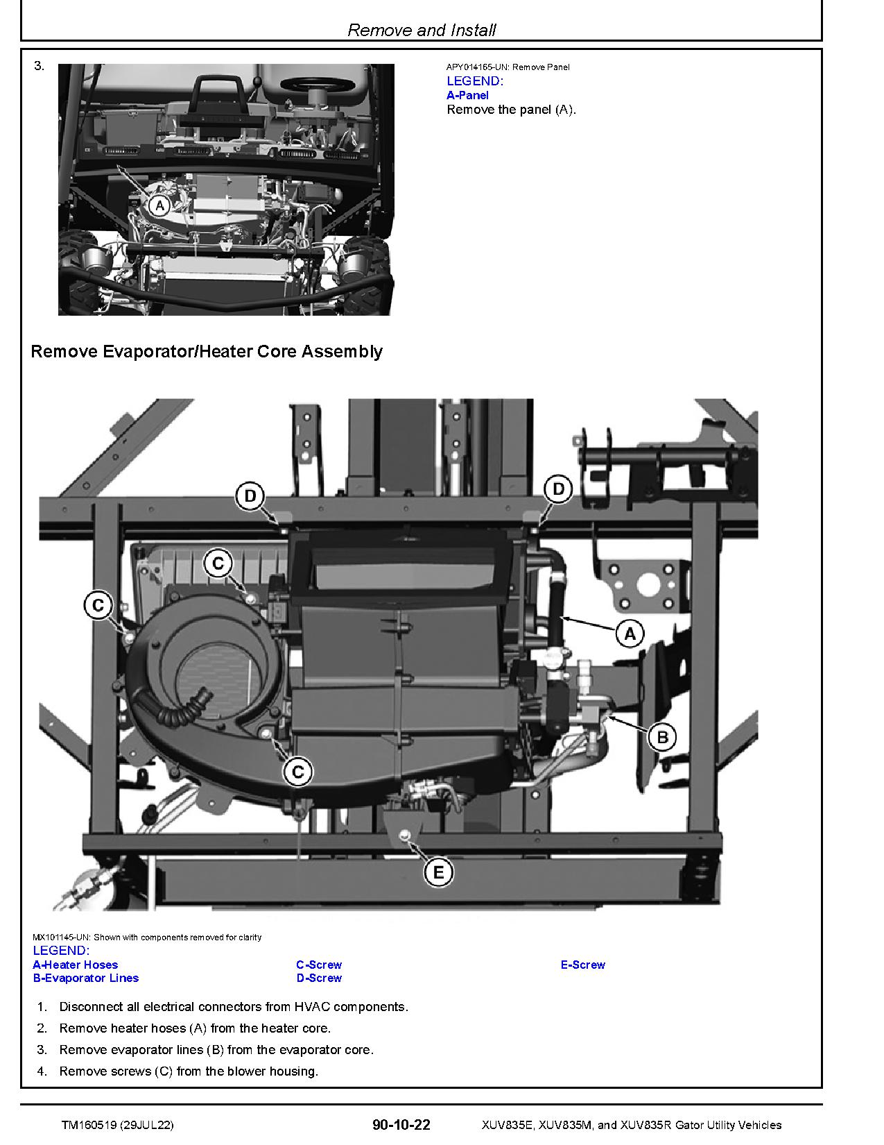 John Deere XUV835E XUV835M XUV835R Gator Utility Vehicles Technical Manual TM160519 (3)