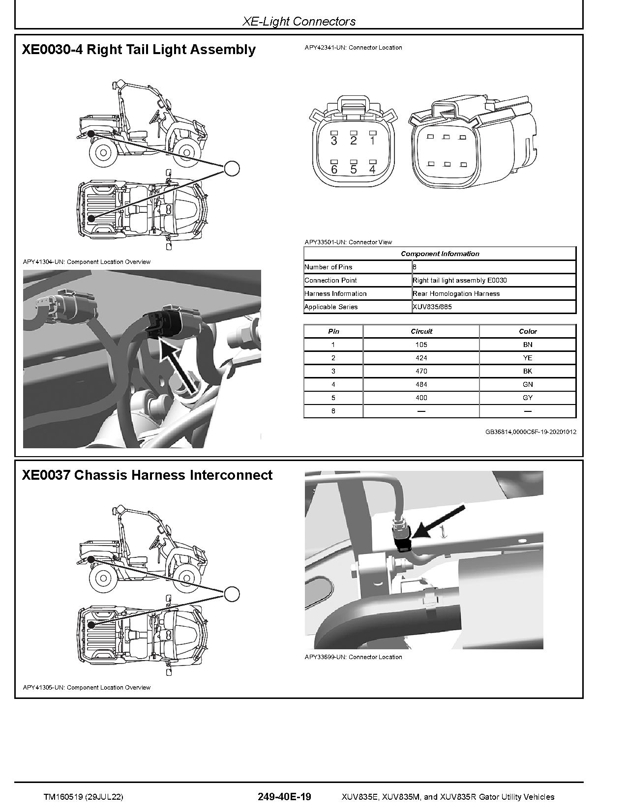 John Deere XUV835E XUV835M XUV835R Gator Utility Vehicles Technical Manual TM160519 (4)