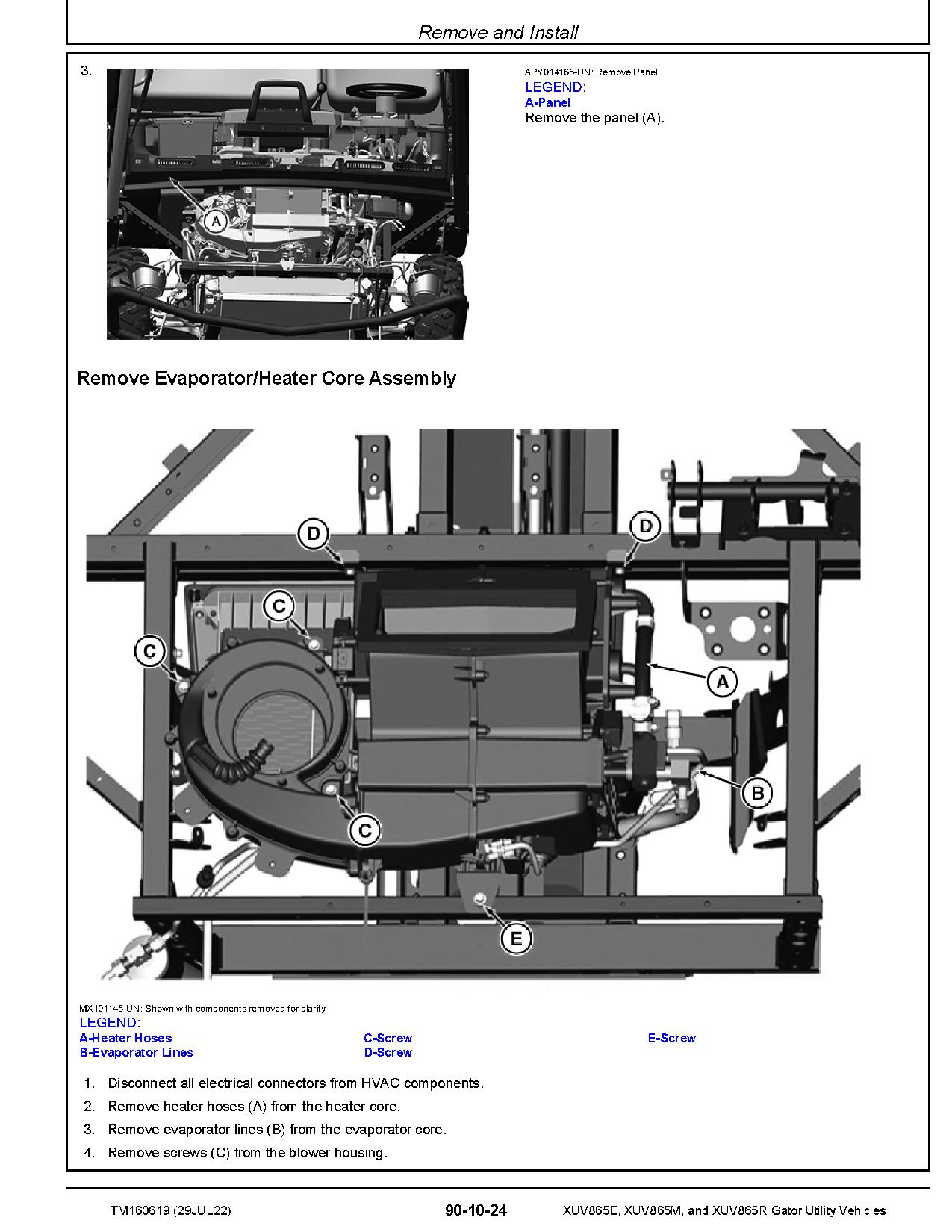 John Deere XUV865E XUV865M XUV865R Gator Utility Vehicles Technical Manual TM160619 (3)