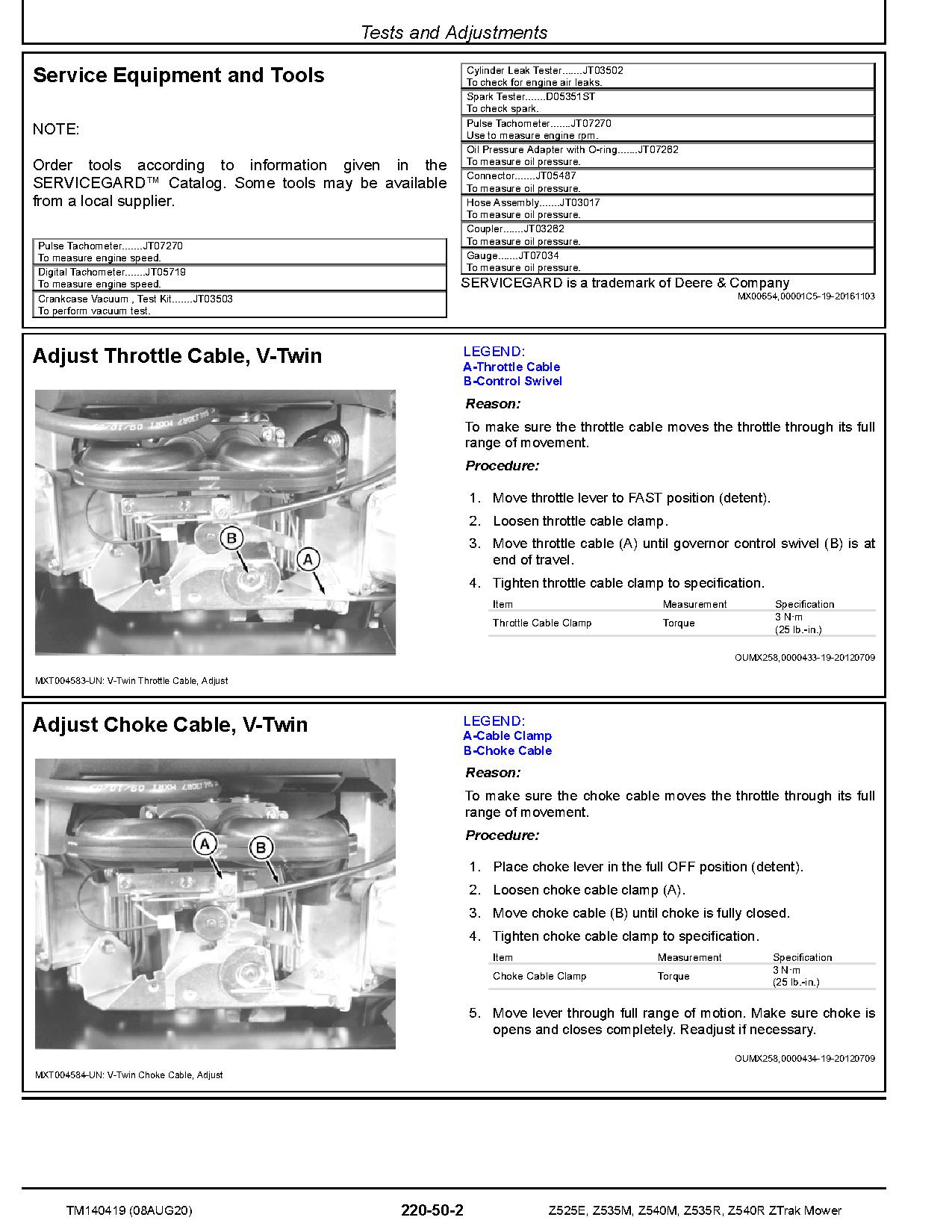 John Deere Z Trak Z525E Z535M Z535R Z540M Z540R Zero Turn Mowers Technical Manual TM140419 (4)