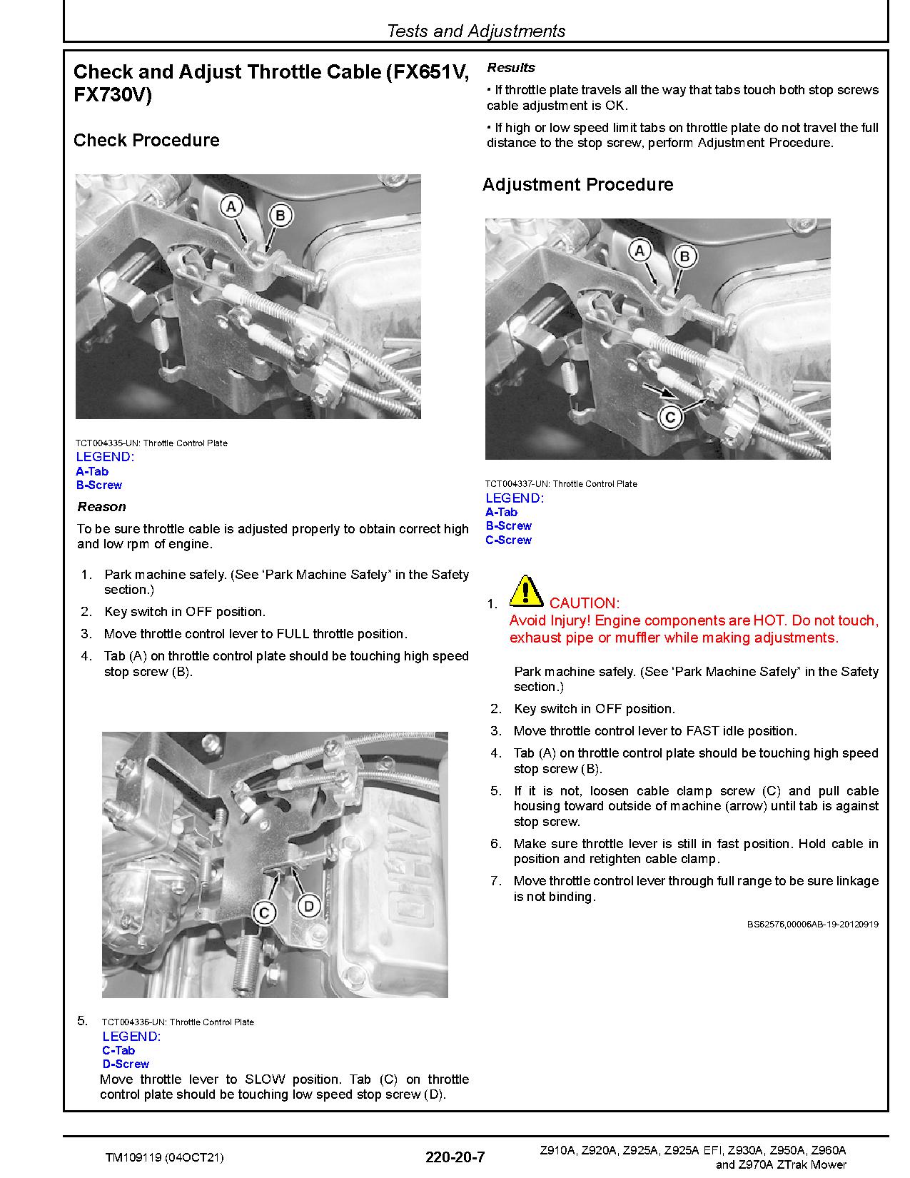 John Deere Z Trak Z910A Z920A Z925AEFI Z930A Z950A Z960A Z970A Zero Turn Mowers Technical Manual TM109119 (4)