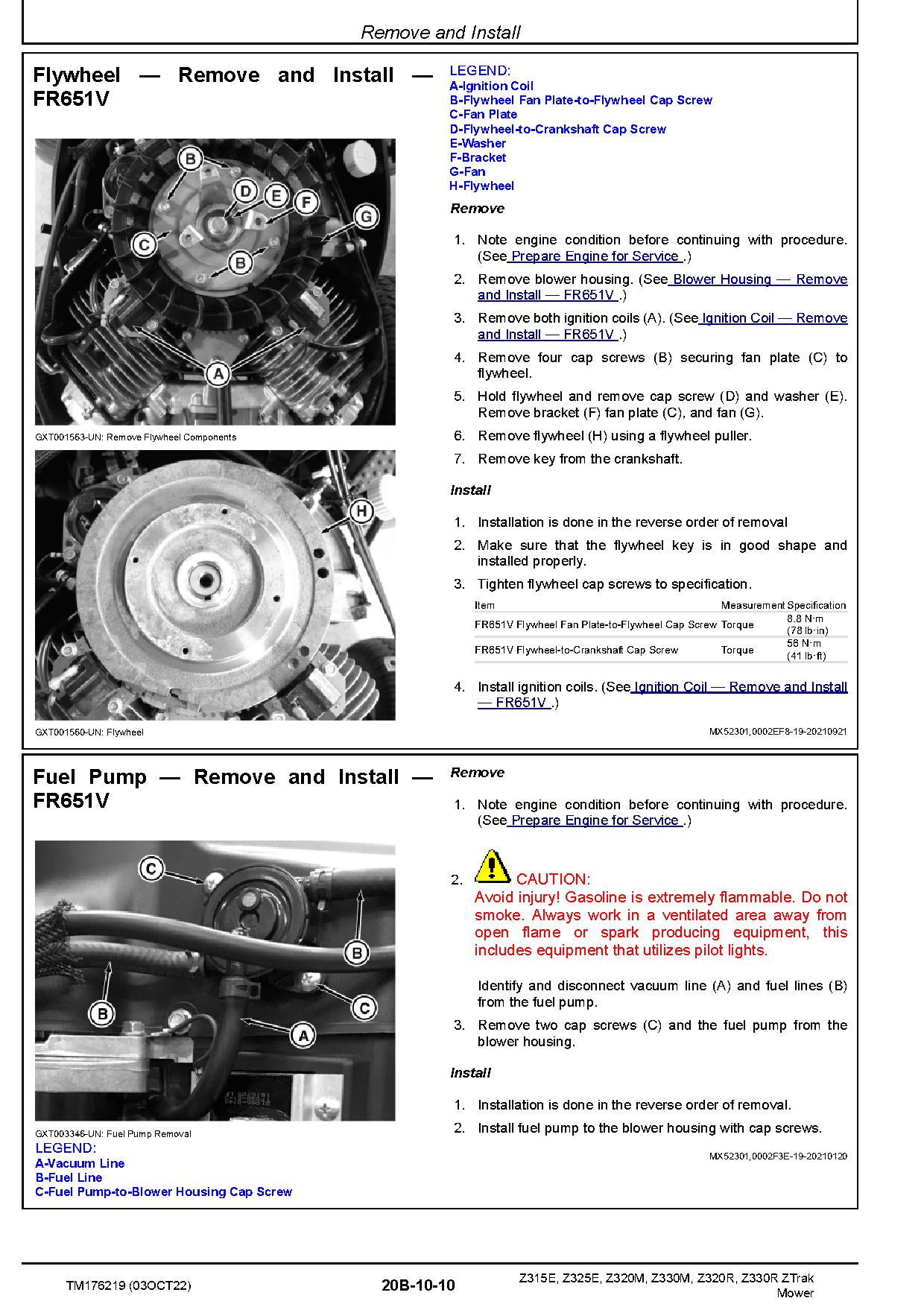 John Deere Z315E Z320M Z320R Z325E Z330M Z330R Ztrak Zero Turn Mowers Technical Manual TM176219 (3)