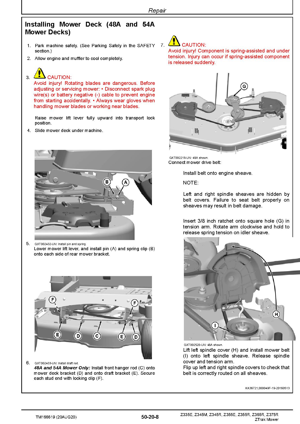 John Deere Z335E Z345M Z345R Z355E Z355R Z365R Z375R Ztrak Zero Turn Mowers Technical Manual TM166619 (3)
