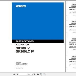 Kobelco Excavator SK200IV SK200LCIV Parts Catalog 2421R418D101NA 1999 (1)