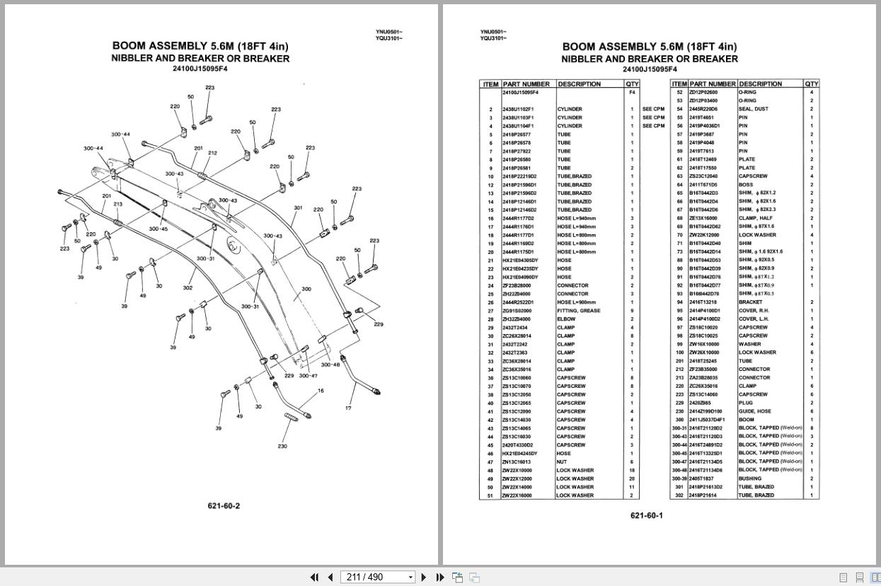 Kobelco Excavator SK200IV SK200LCIV Parts Catalog 2421R418D101NA 1999 (2)