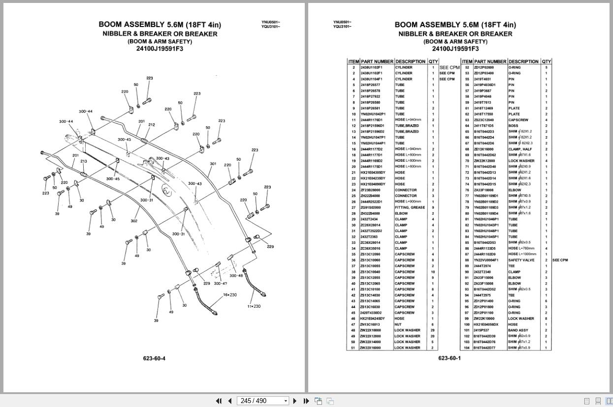 Kobelco Excavator SK200IV SK200LCIV Parts Catalog 2421R418D101NA 1999 (3)