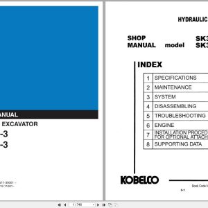 Kobelco Hydraulic Excavator SK30SR 3 SK35SR 3 Service Manual S5PW0009E 01 (1)