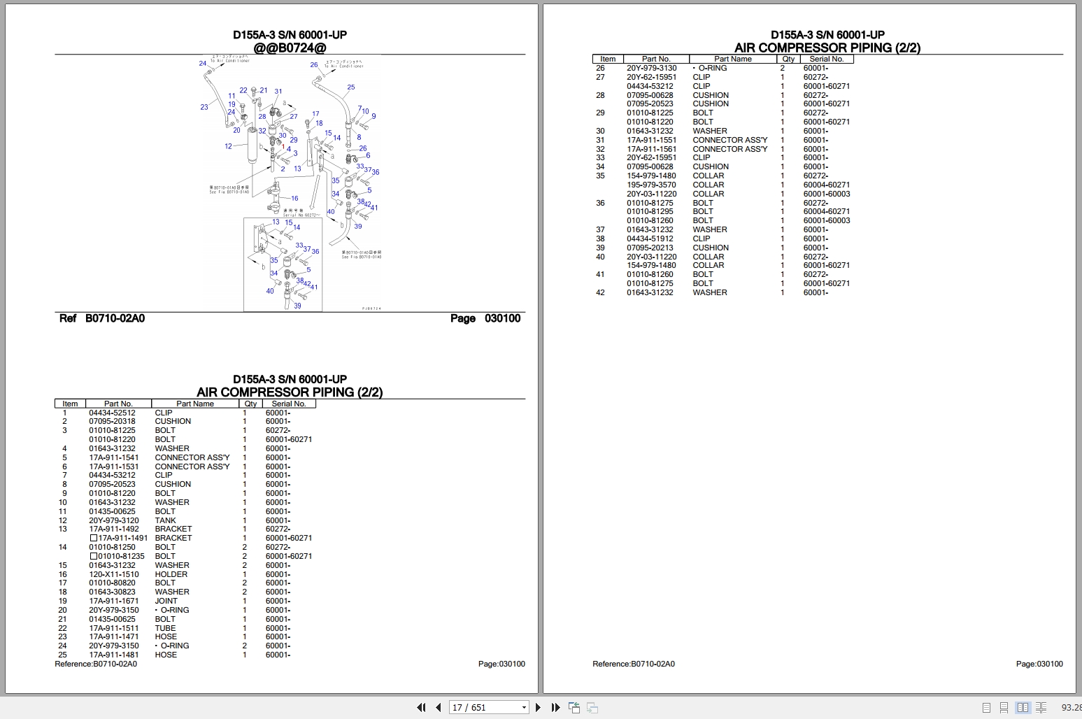 Komatsu Bulldozers D155A 3 60001 UP Spare Parts Catalog 2