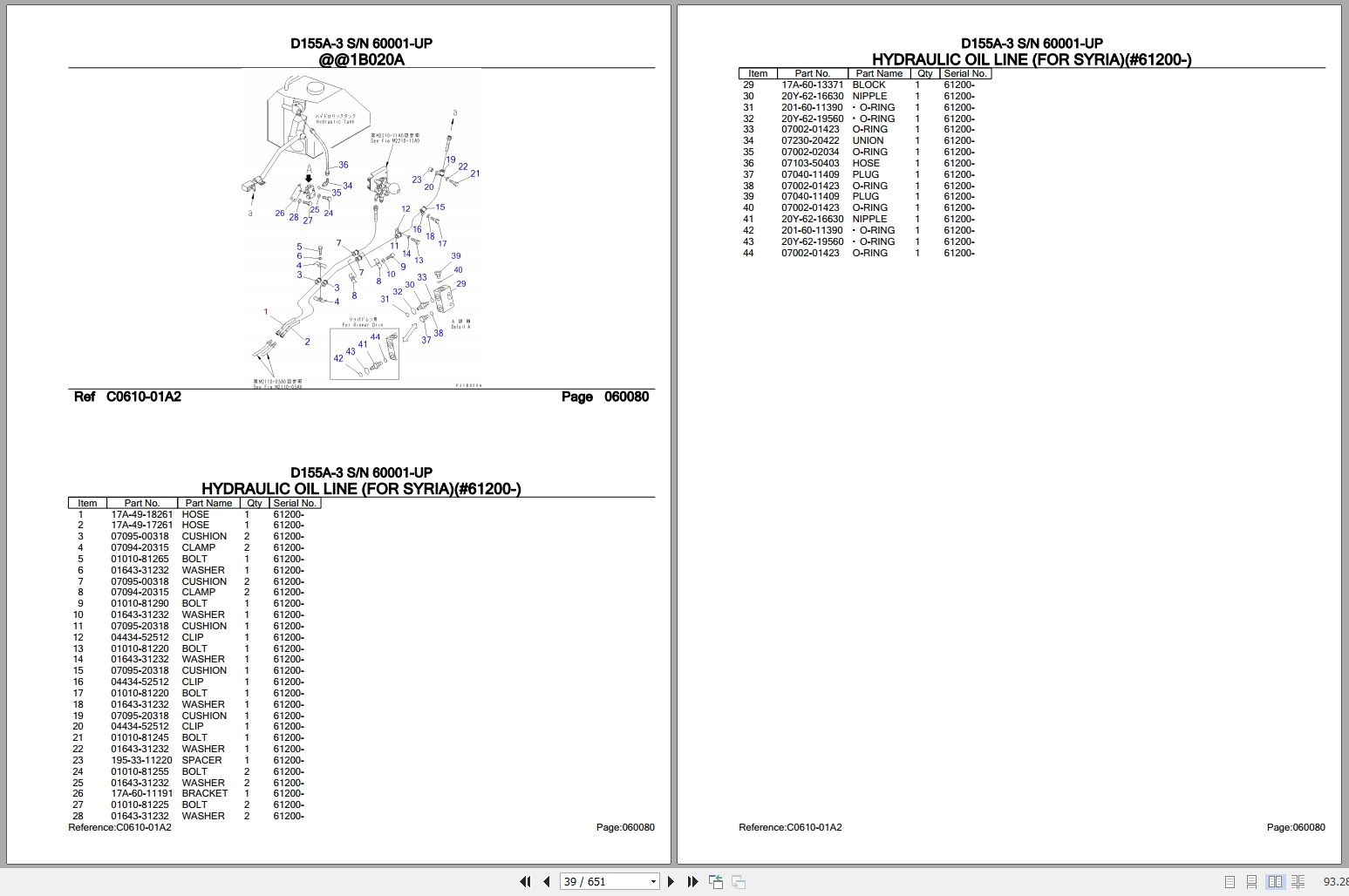 Komatsu Bulldozers D155A 3 60001 UP Spare Parts Catalog 3