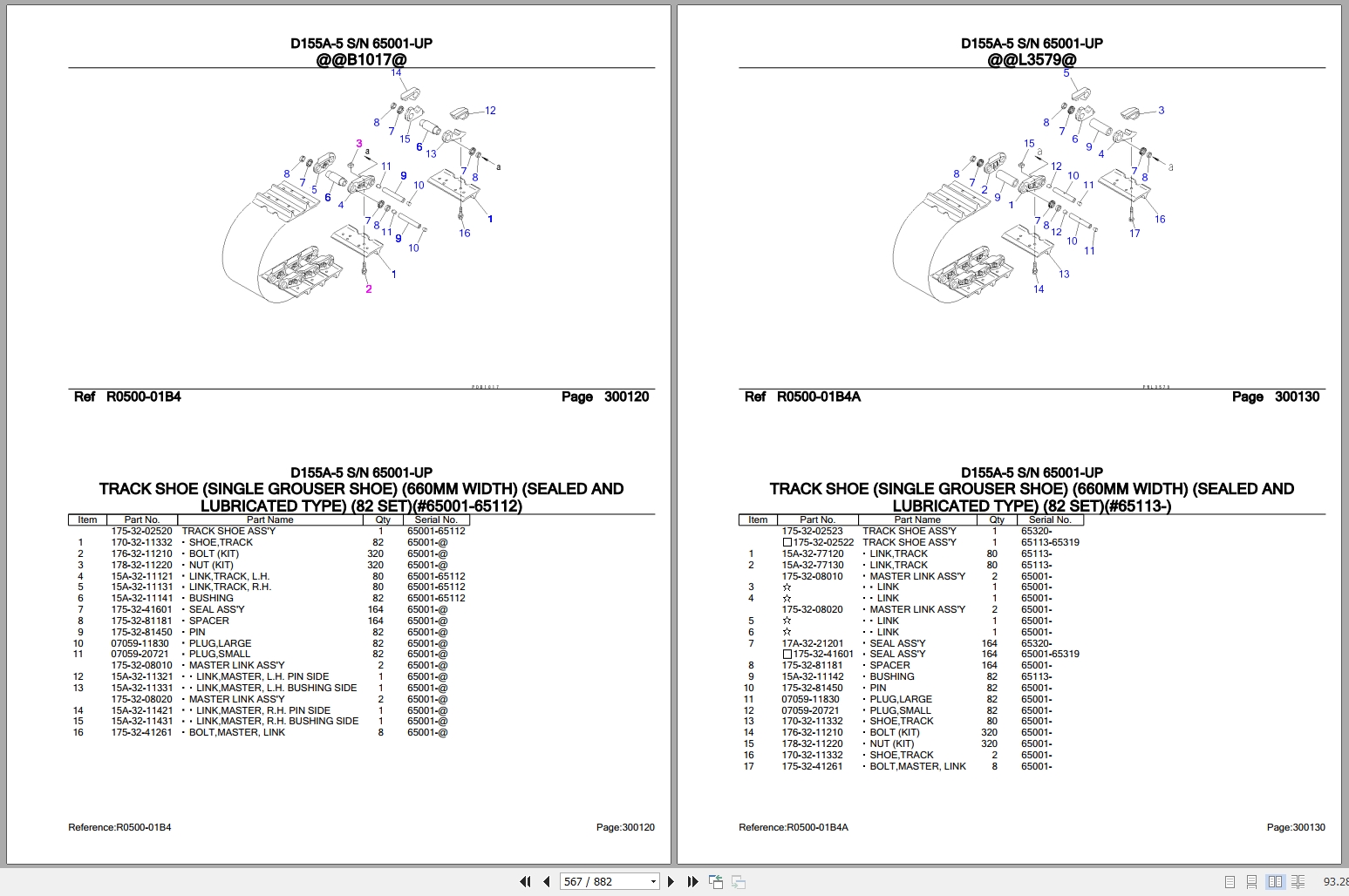 Komatsu Bulldozers D155A 5 65001 UP Spare Parts Catalog 3