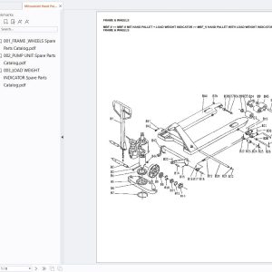 Mitssubishi Hand Pallet MBF V Load Weight Indicator Europe Parts Catalog (1)