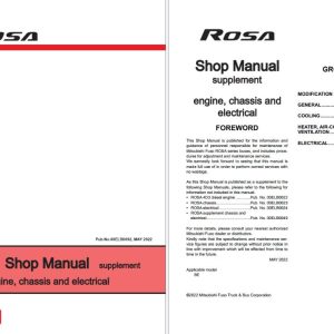 Mitsubishi FUSO ROSA Shop Manual 00ELB0092 1