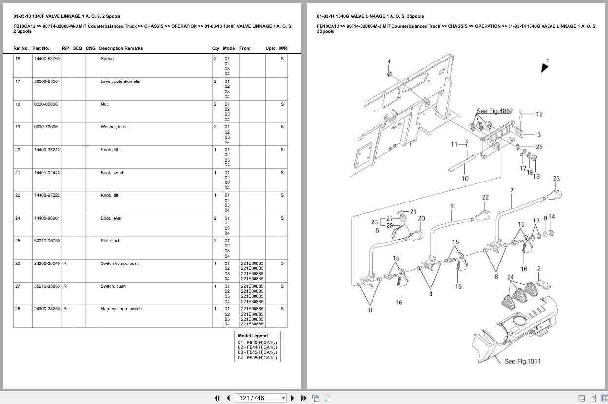 Mitsubishi Forklift FB10CA1J Europe Parts Catalog (2)