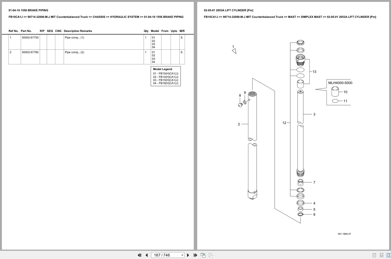 Mitsubishi Forklift FB10CA1J Europe Parts Catalog (3)