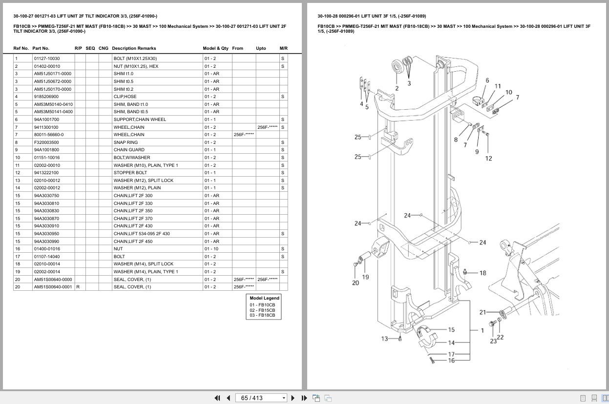 Mitsubishi Forklift FB10CB Europe Parts Catalog (3)