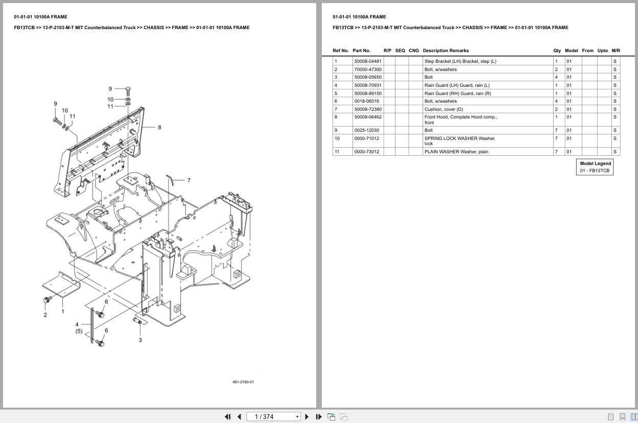 Mitsubishi Forklift FB13TCB Europe Parts Catalog (3)