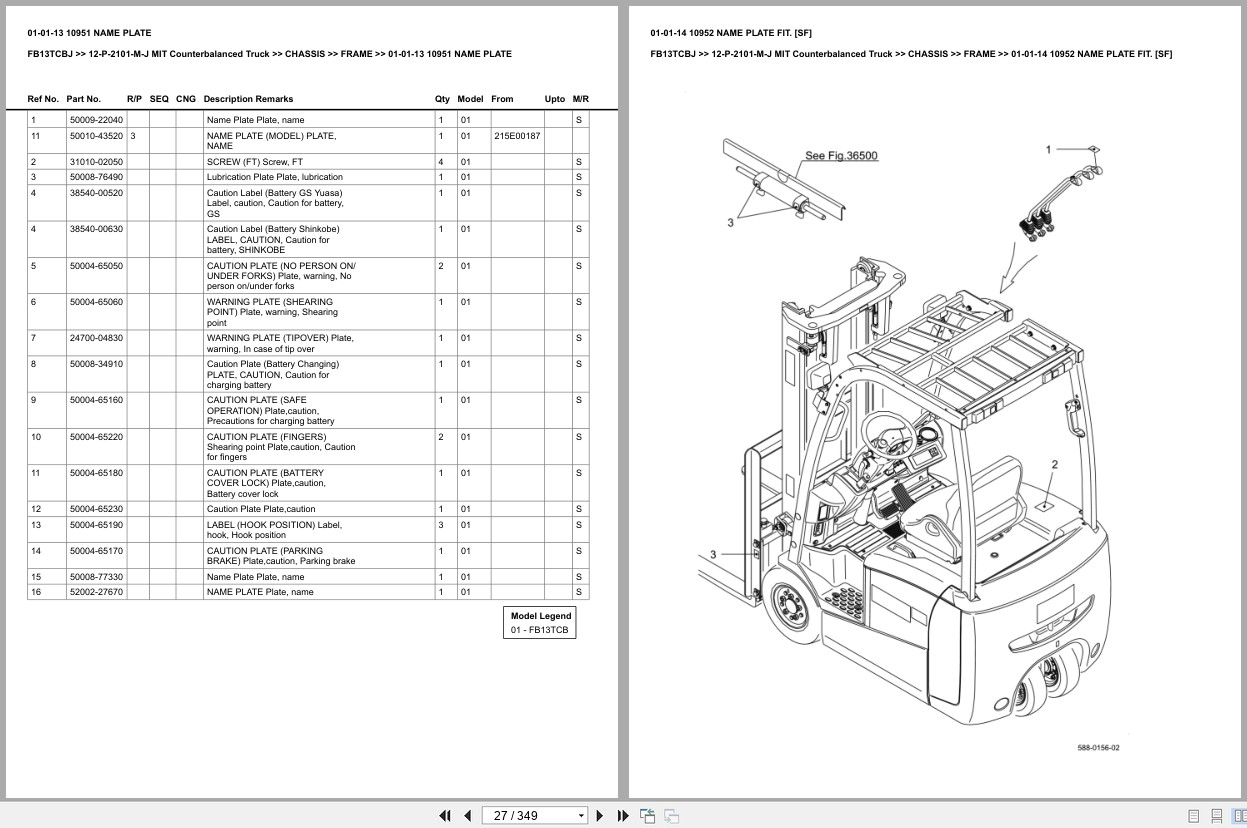 Mitsubishi Forklift FB13TCBJ Europe Parts Catalog (3)