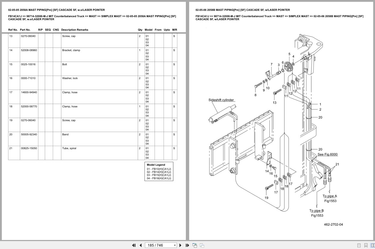 Mitsubishi Forklift FB14CA1J Europe Parts Catalog (3)