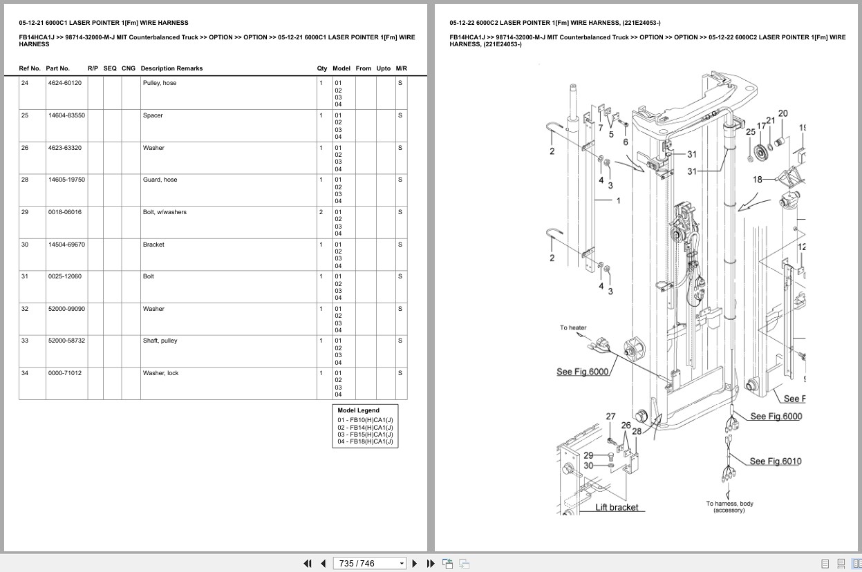Mitsubishi Forklift FB14HCA1J Europe Parts Catalog (2)