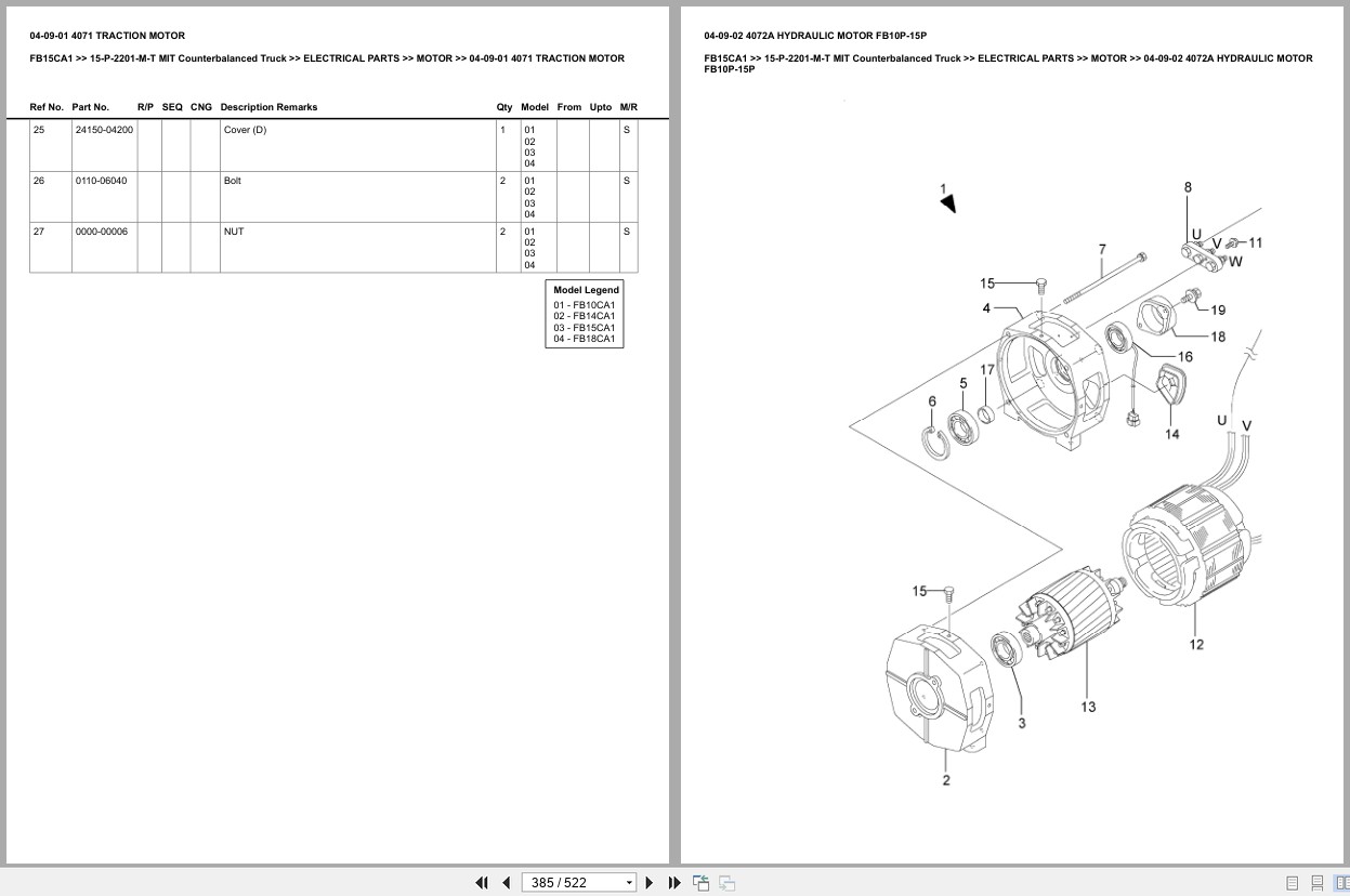 Mitsubishi Forklift FB15CA1 Europe Parts Catalog (3)