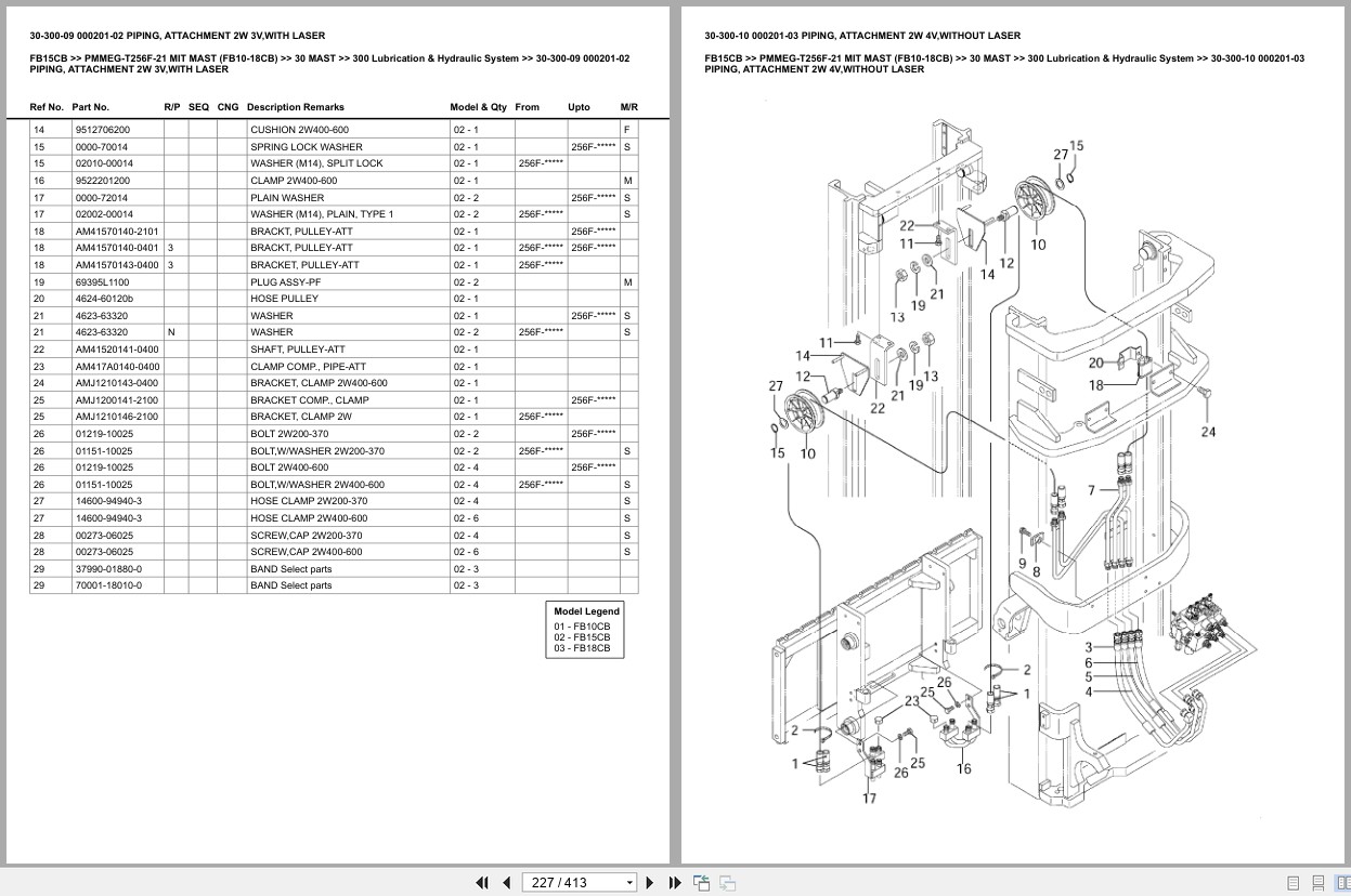 Mitsubishi Forklift FB15CB Europe Parts Catalog (2)
