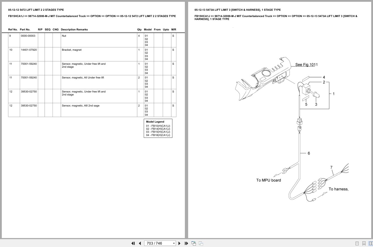 Mitsubishi Forklift FB15HCA1J Europe Parts Catalog (3)