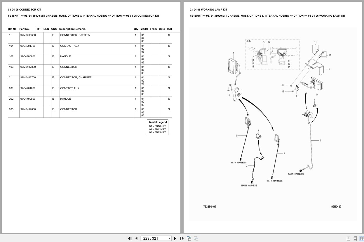 Mitsubishi Forklift FB15KRT Europe Parts Catalog (2)