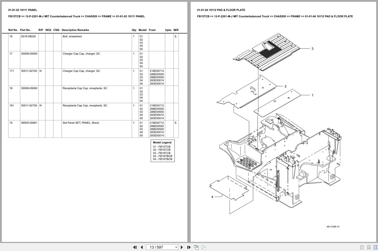 Mitsubishi Forklift FB15TCB Europe Parts Catalog (2)