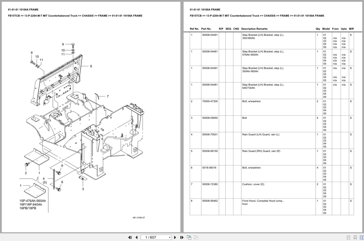 Mitsubishi Forklift FB15TCB Europe Parts Catalog (3)