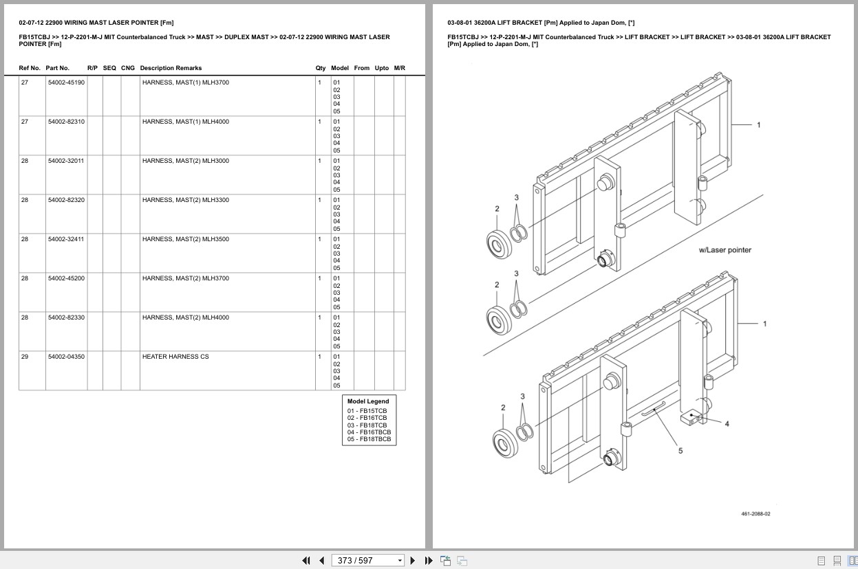 Mitsubishi Forklift FB15TCBJ Europe Parts Catalog (2)