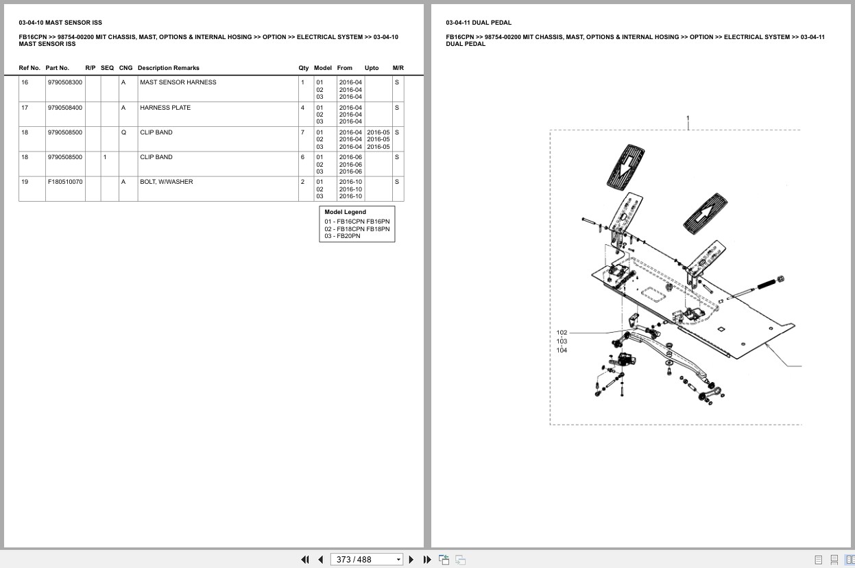 Mitsubishi Forklift FB16CPN Europe Parts Catalog (3)