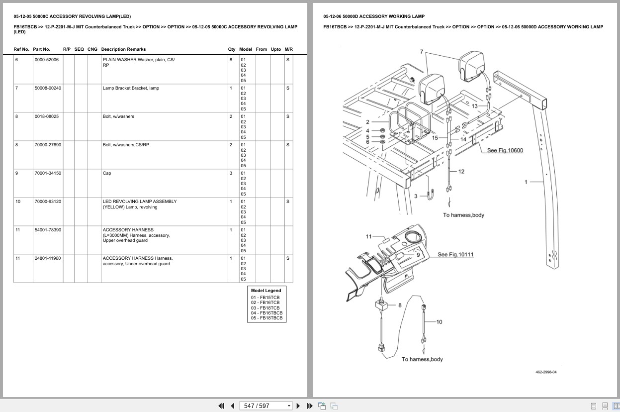 Mitsubishi Forklift FB16TBCB Europe Parts Catalog (3)