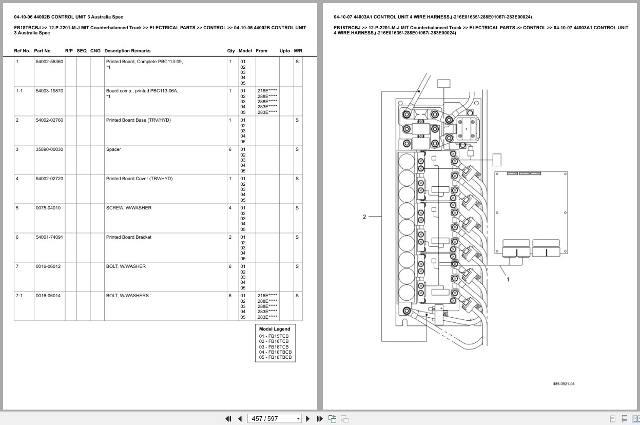 Mitsubishi Forklift FB18TBCBJ Europe Parts Catalog (2)