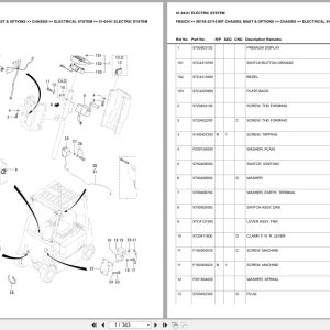 Mitsubishi Forklift FB20CN Chassis Mast Options Europe Parts Catalog 98754 32110 (1)