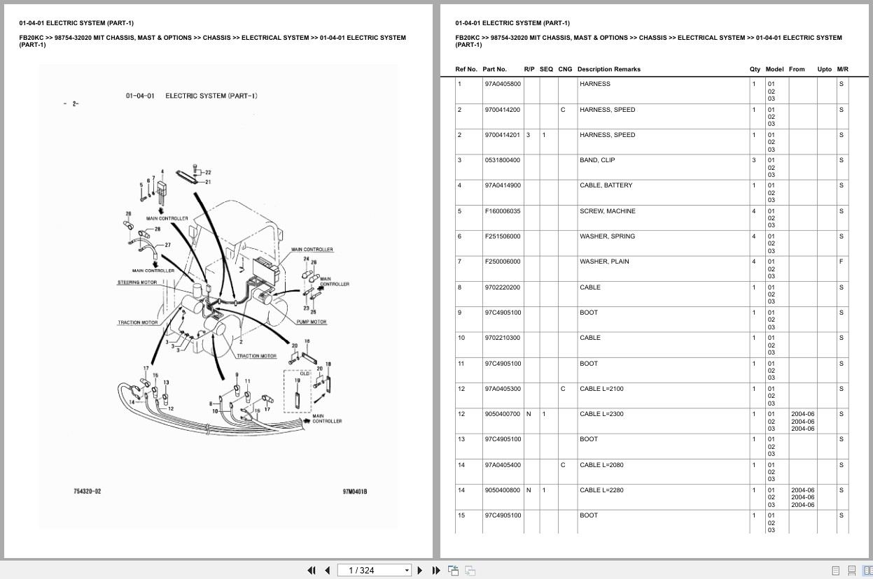 Mitsubishi Forklift FB20KC Europe Parts Catalog (1)