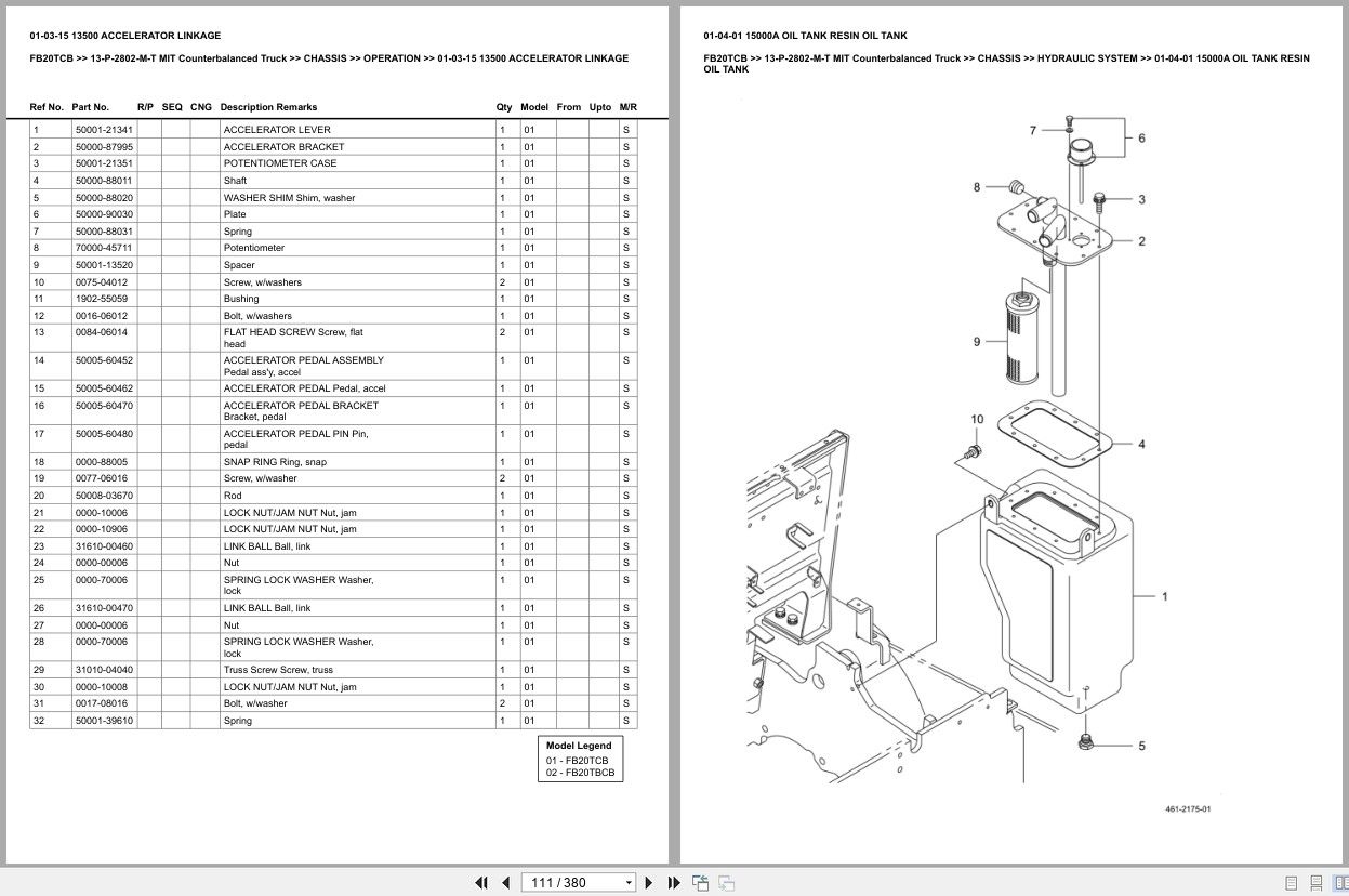 Mitsubishi Forklift FB20TCB Europe Parts Catalog (2)