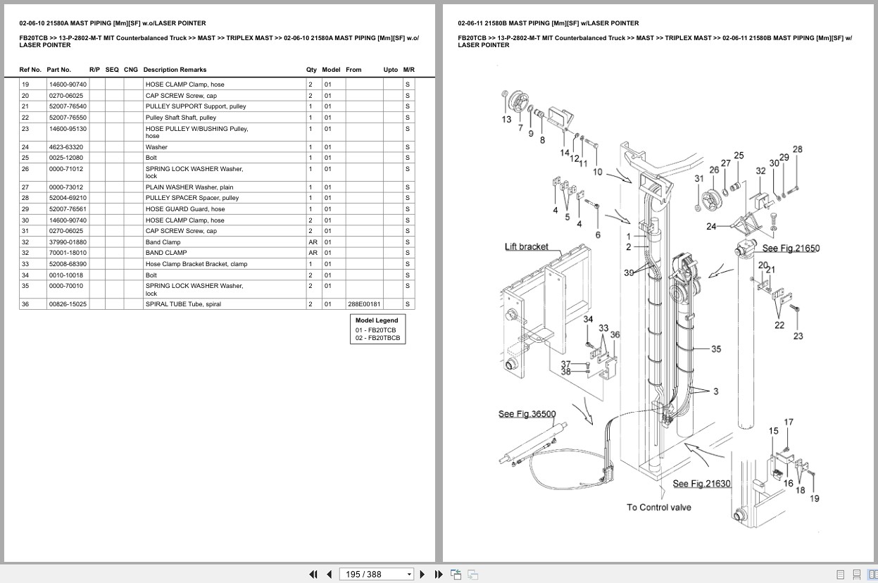 Mitsubishi Forklift FB20TCB Europe Parts Catalog (3)