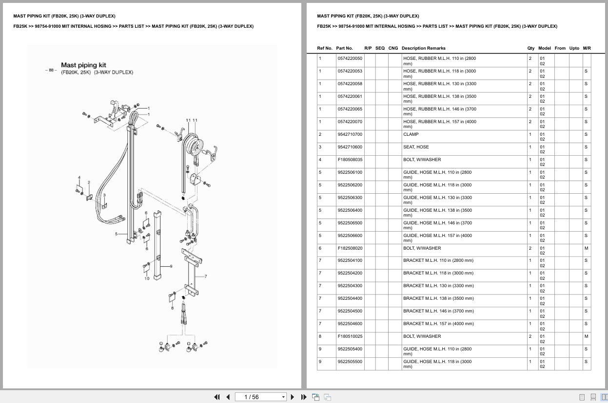 Mitsubishi Forklift FB25K Europe Parts Catalog (2)