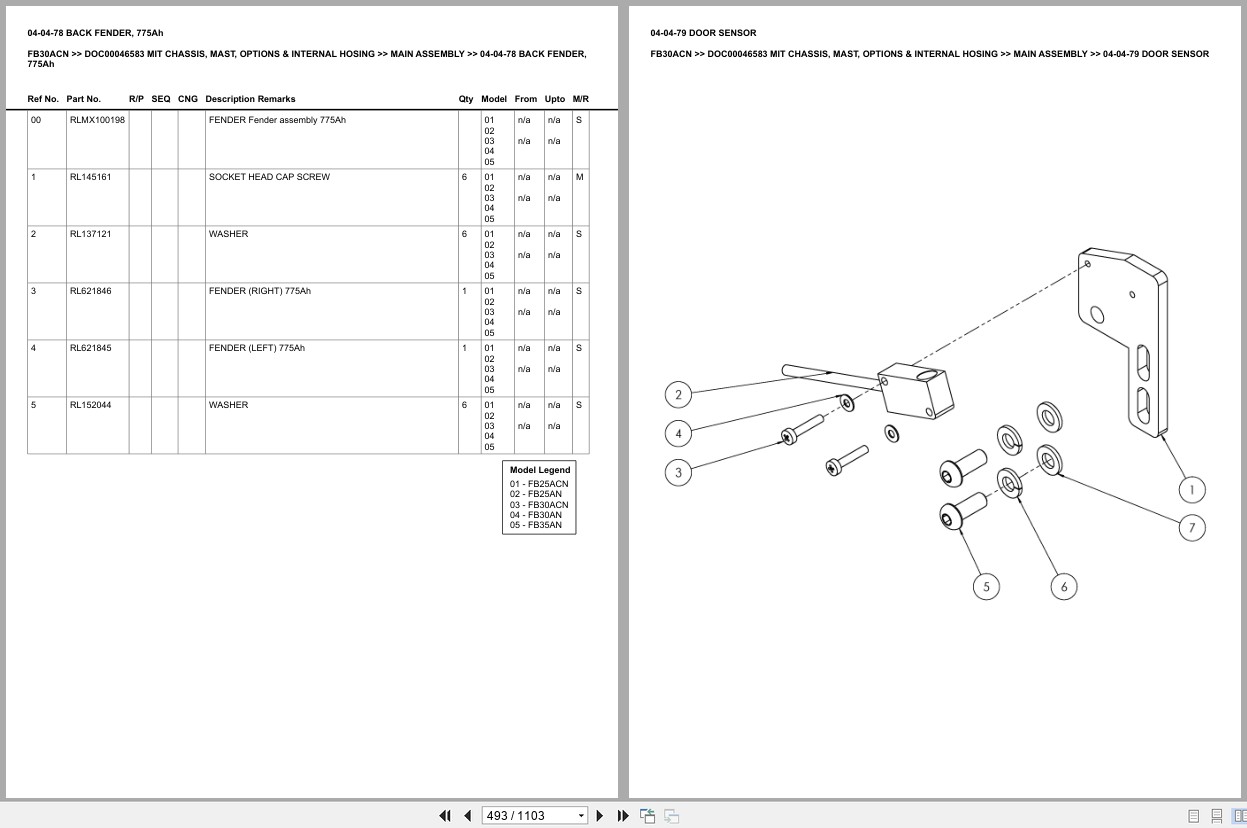 Mitsubishi Forklift FB30ACN Europe Parts Catalog (2)