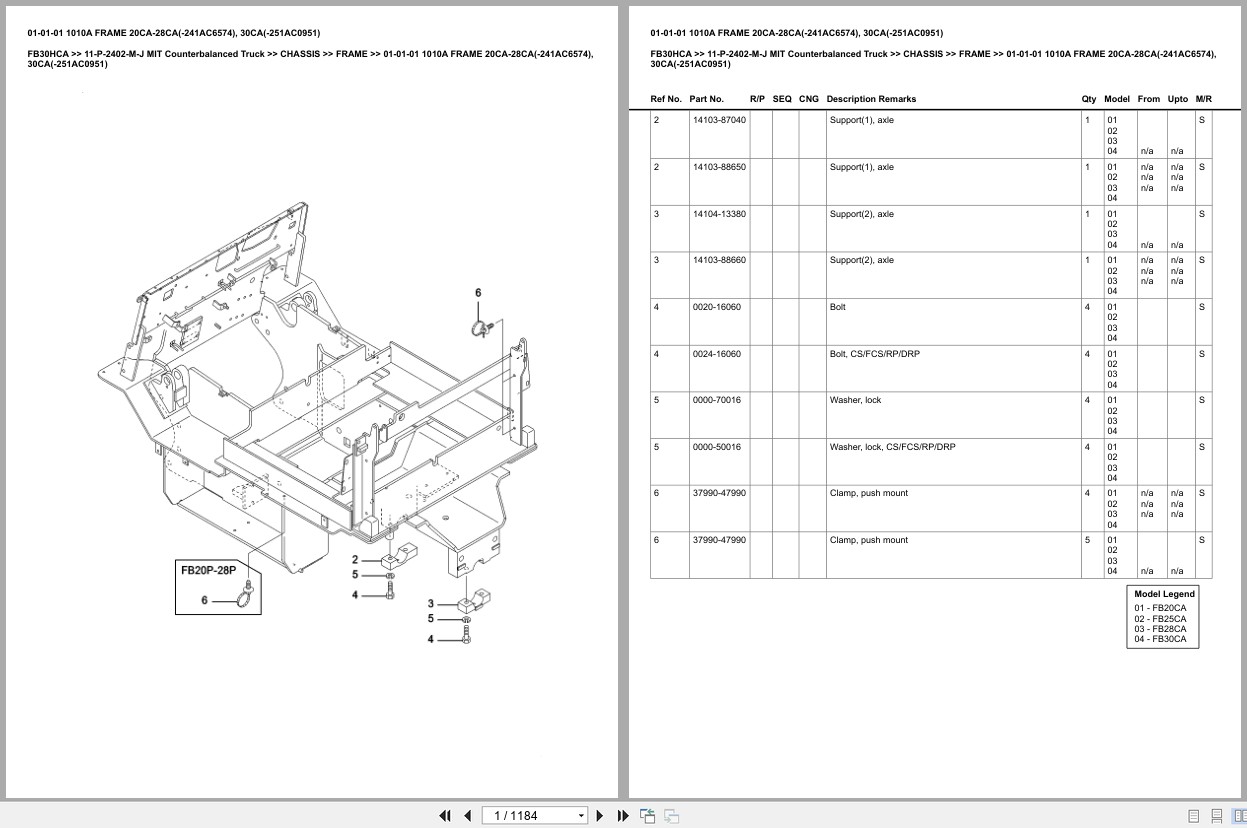 Mitsubishi Forklift FB30HCA Europe Parts Catalog (1)