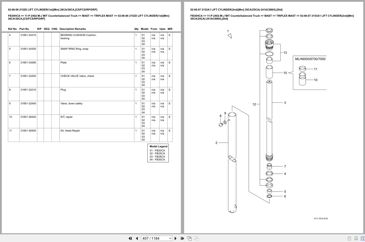 Mitsubishi Forklift FB30HCA Europe Parts Catalog (3)