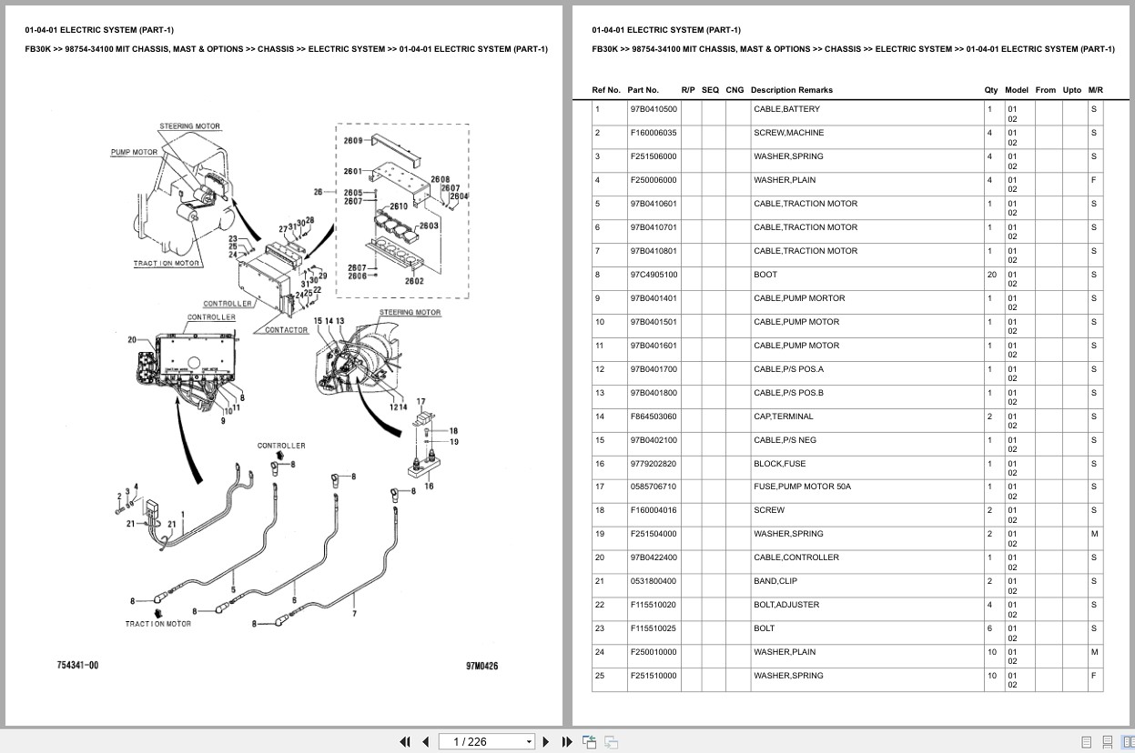 Mitsubishi Forklift FB30K Europe Parts Catalog (1)