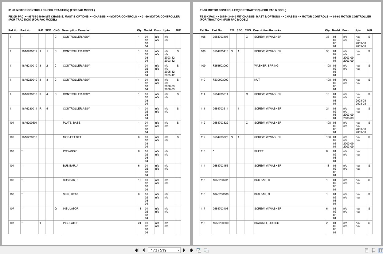 Mitsubishi Forklift FB30K PAC Europe Parts Catalog (2)