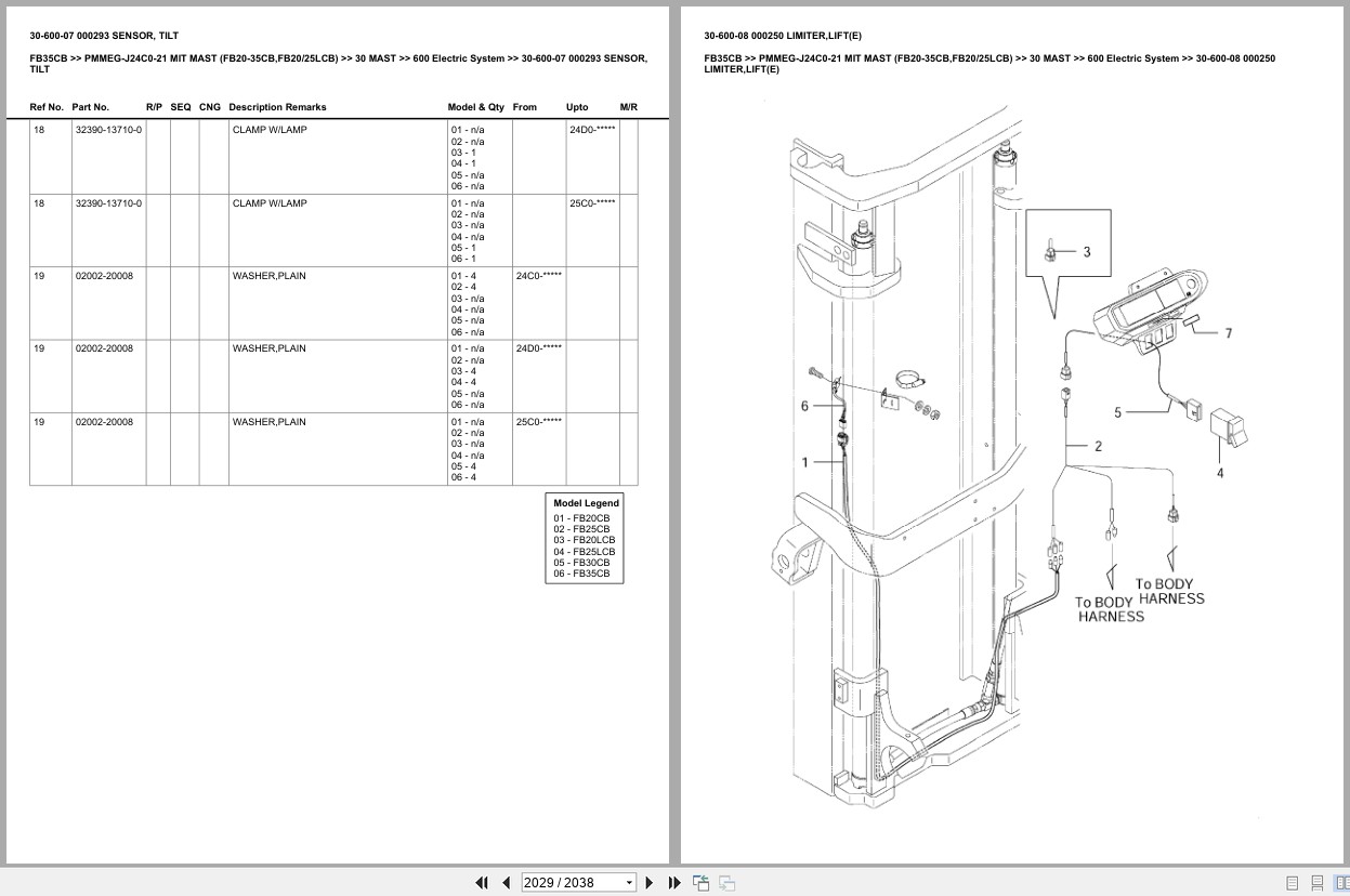 Mitsubishi Forklift FB35CB Europe Parts Catalog (2)